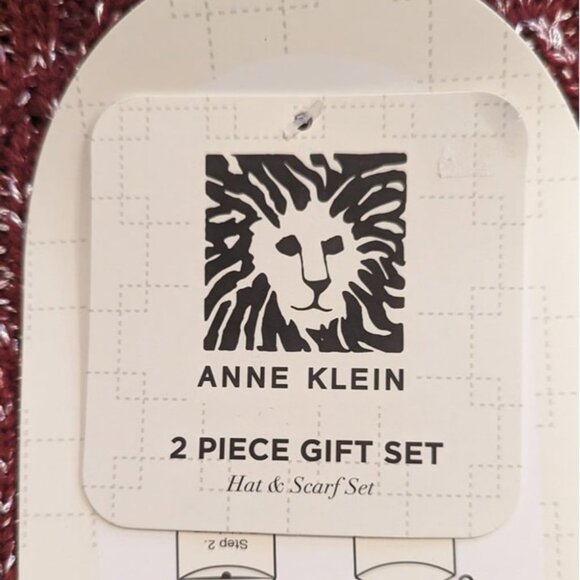 ANNE KLEIN Scarf and Hat Gift Set Red NEW - Picture 5 of 8